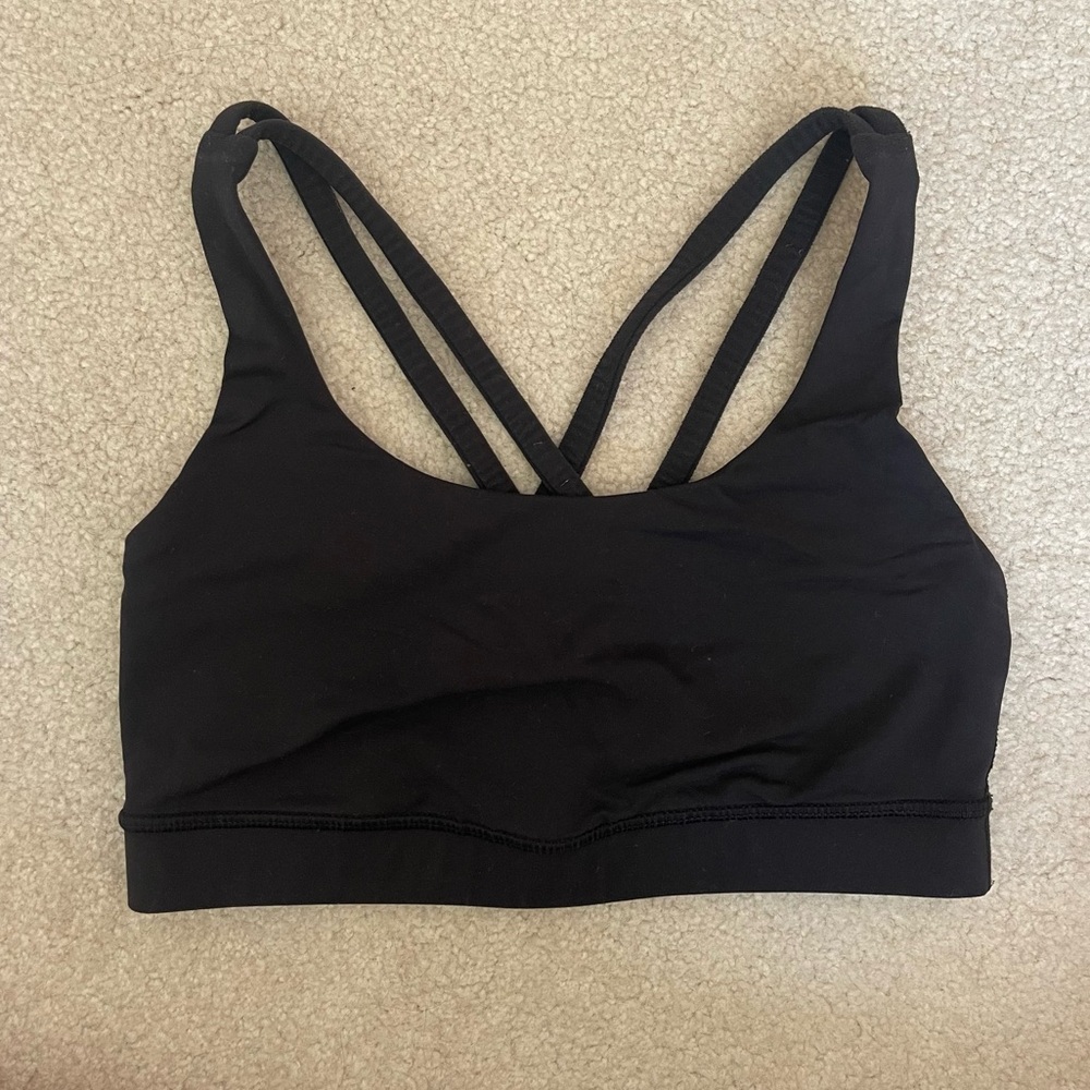 Lululemon Black Energy Sports Bra Size 4